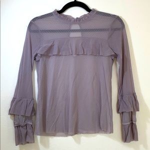 NWOT Sheer pastel purple blouse